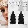 Jugalstar Colorful Tassel Earrings 3 Tier Layered Bohemian, Eardrop Big Dangle Drop Fashion Jewelry Earrings for Women Teen Girls Valentine Birthday Party Gift Jugalstar Colorful Tassel Earrings 3 Tier Layered Bohemian, Eardrop Big Dangle Drop Fashion Jewelry Earrings for Women Teen Girls Valentine Birthday Party Gift