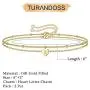Turandoss Dainty Heart Initial Bracelets for Women, 14K Gold Filled Handmade Personalized Letter Layered Heart Initial Bracelets for Women Girls Jewelry Gifts Turandoss Dainty Heart Initial Bracelets for Women, 14K Gold Filled Handmade Personalized Letter Layered Heart Initial Bracelets for Women Girls Jewelry Gifts