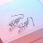 Linear Jewelry 925 Sterling Silver Exquisite Knot Threader Dangle Earrings Curve Twist Shape Spiral Dangle Earrings Gift for Women Teen Girls