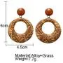 KaFu Woven Rattan Earrings Handmade Wicker Earrings Straw Knit Hoop Lightweight Bohemian Dangle Hoop Earrings Drop Dangle Geometric Statement Earrings for Women Girls (brown) KaFu Woven Rattan Earrings Handmade Wicker Earrings Straw Knit Hoop Lightweight Bohemian Dangle Hoop Earrings Drop Dangle Geometric Statement Earrings for Women Girls (brown)
