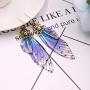 tmtonmoon Unique Big Monarch Colorful Butterfly Wing Gold Drop Dangle Earrings Crystal Wing Earring Fashion Insect Jewelry For Women Girls Teens Gifts