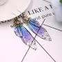 tmtonmoon Unique Big Monarch Colorful Butterfly Wing Gold Drop Dangle Earrings Crystal Wing Earring Fashion Insect Jewelry For Women Girls Teens Gifts