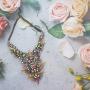 NABROJ Fashion Chunky Statement Necklace Crystal Bib Collar Choker Novelty Costume Jewelry for Women with Gift Box 2 Colors 1 Pc