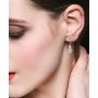 EVER FAITH Womens 925 Sterling Silver Bali Inspired Heart Filigree Puffed Teardrop Dangle Hook Earrings