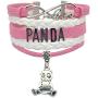HHHbeauty Infinity Panda Bracelet Bear Friendship Cute Panda Charm Bracelet for Girls,Women,Men,Boys