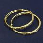 18K Gold Plated African Bangles for Women Adjustable Engaved Bracelets Women Jewelry 2 Pcs/Pack