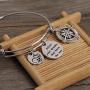 BAUNA Inspirational Bracelet Follow Your Dreams They Know The Way Dumbo Bracelet with Compass Charm Graduation Gifts for Her