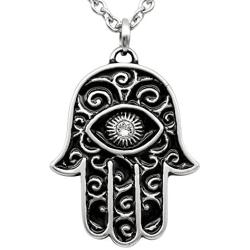 Controse Crystal-Eyed Hamsa Necklace