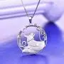 YL Fox Necklace Sterling Silver Round Fillgree Pendant Moon Jewelry Women Gifts YL Fox Necklace Sterling Silver Round Fillgree Pendant Moon Jewelry Women Gifts