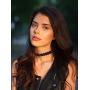 Mudder Choker Necklace Black Choker Lace Choker Gothic Necklace for Women Girls, Black, 6 Pieces