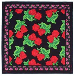 Betsey Johnson Floral Bandana & Skull Earrings Set