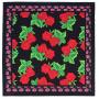 Betsey Johnson Floral Bandana & Skull Earrings Set