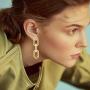 DAMLENG Fashion Unique Lightweight Long Resin Acrylic Gold Silver Chain Link Dangle Drop Earrings for Women Girls Statement Geometric Jewelry Gifts