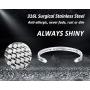 TONY & SANDY Mothers Day Gifts Cuff Bangle Bracelet Mantra Quote Engraved Stainless Steel Silver Forever Love Inspirational Friend Birthday Jewelry Present for Mom Grandma from Daughter Son Kids