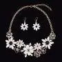 Yuhuan Flower Chunky Statement Necklace Rhinestone Costume Jewelry for Women Yuhuan Flower Chunky Statement Necklace Rhinestone Costume Jewelry for Women