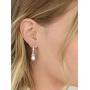 Mariell Genuine Freshwater Pearl Drop Earrings - Vintage Cubic Zirconia - Great for Brides or Bridesmaids