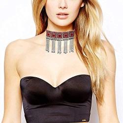 Sansar India Oxidized Choker Indian Necklace Jewelry for Girls and Women 1277
