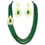 Aheli Ethnic Multi Strand Beaded Necklace Earrings Indian Bollywood Fashion Jewelry for Women