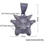 Gengar Purple Cubic Zirconia Hip Hop Pendant Necklace for Fans Classic Collection