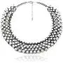 Fun Daisy Grand UK Princess Kate Middleton Hot Silver Tone Rhinestone Fashion Necklace - xl00941-S Fun Daisy Grand UK Princess Kate Middleton Hot Silver Tone Rhinestone Fashion Necklace - xl00941-S