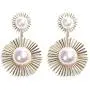 Exaggerated Big Drop Earrings for Women Big Pearl Round Dangle Earrings Wild Sun Earrings Female Fashion Jewelry