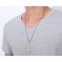 VNOX Catholic Jewelry Stainless Steel Upside Down Cross Necklace for Men Women,Inverted Pendant,3 Color