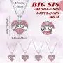 Hicarer 4 Pieces Big Sis Middle Sis Little Sis Mom Crystal Heart Shape Pendant Necklace Set Sister Family Jewelry for Sister Girls Kids Hicarer 4 Pieces Big Sis Middle Sis Little Sis Mom Crystal Heart Shape Pendant Necklace Set Sister Family Jewelry for Sister Girls Kids