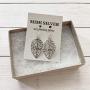 MIMI Sterling Silver Cut Out Leaf Drop Dangle Earrings