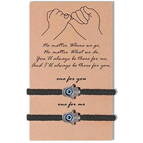 SUNSH 2Pcs Hamsa Hand Evil Eye Bracelets for Women Teen Girl Boy Couple Kabbalah Adjustable Rope Lucky Jewelry Wish Protection String Family Husband Wife Boyfriend Girlfriend Friendship Gifts SUNSH 2Pcs Hamsa Hand Evil Eye Bracelets for Women Teen Girl Boy Couple Kabbalah Adjustable Rope Lucky Jewelry Wish Protection String Family Husband Wife Boyfriend Girlfriend Friendship Gifts