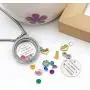 Best Gift Floating Charm Living Memory Lockets with Birthstone,Magnetic Closure 30mm Stainless Steel Necklace Best Gift Floating Charm Living Memory Lockets with Birthstone,Magnetic Closure 30mm Stainless Steel Necklace
