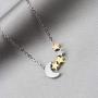 Joycuff Moon and Stars Necklaces for Girlfriend Wife Daughter Mom Best Friend Silver Gold Rose Gold Plated Cute Charm Pendant Dainty Delicate Fashion Handmade Trendy Crescent Moon Jewelry