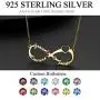 U7 Name Necklace Personalized Eternal Love Jewelry Custom Choker 925 Sterling Silver Infinity Necklace with 1-4 Names Birthstones of Family Friend U7 Name Necklace Personalized Eternal Love Jewelry Custom Choker 925 Sterling Silver Infinity Necklace with 1-4 Names Birthstones of Family Friend