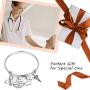 Nurse Bracelet Nursing Stethoscope Jewelry Nurse Gifts for Nurse RN Cute Enough to Stop Your Heart Skilled Enough to Restart It(Cute Enough BR)