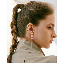 Jertom 14K Gold Plated Stud Earrings, Drop Dangle Long Earrings, Fashion Jewelry for Women Girls