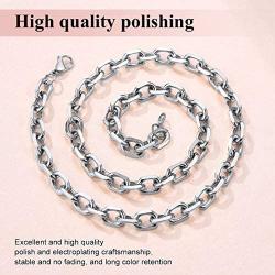FindChic Thick Anchor Chain Necklace for Women Men 18K Gold Plated/Stainless Steel/Black 9MM 18inch Chunky Rolo Link Chains for Boys