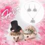 Lola Bella Gifts Crystal Hedgehog Necklace and Earrings Set with Gift Box