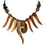 Natural Swirl Boho Tribal Sono Wood Pendant 18 to 28 inches admjustable Cord Necklace Handemade Jewelry DA033