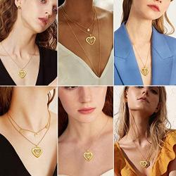 U7 Tree of Life Necklace, Customize Birthstone Jewelry for Women Men,Custom Name Family Branch Tree Pendant in Heart or Round Shape, Personalized 1-5 Names Necklace with Birth Stones,18'', Gift Packed