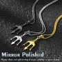 Trident Necklace, 3PCS LE-SEKAI Poseidon Trident Necklaces Stainless Steel Ancient Greek Amulet Necklace Neptune Pendant Poseidon God of The Sea Trident Pendant Hip Hop Jewelry Sailors Gift for Him