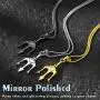 Trident Necklace, 3PCS LE-SEKAI Poseidon Trident Necklaces Stainless Steel Ancient Greek Amulet Necklace Neptune Pendant Poseidon God of The Sea Trident Pendant Hip Hop Jewelry Sailors Gift for Him