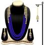 Aheli Classy Bollywood Party Wedding Kundan and Colour Beads Necklace Earrings with Maang Tikka Set Indian Traditional Ethnic Fashion Jewelry for Women