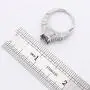 Aixili Rainbow Jewelry Sets for Women 925 Silver Stamped Necklace Pendant Hoop Earrings Ring Bridal Wedding Jewelry