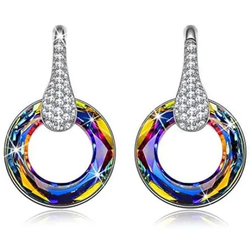 Kate Lynn Hypoallergenic Earrings for Women ✦Rebirth of Wish✦ 925 Sterling Silver Stud Earrings Crystals from Austria & Cubic Zirconia Jewelry Gifts for Her Mothers Day with Gift Box