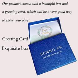 SEMBILAN Birth Year Number Pendant Necklace Stainless Steel Birthday Gold Year Old English Necklace for Women Girl Jewelry