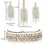 Aheli Faux Stone Studded Wedding Party Wear Bridal Choker Necklace with Maang Tikka Set Indian Traditional Fashion Jewelry for Women