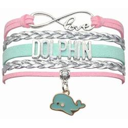 HCChanshi Dolphin Bracelet Jewelry Infinity Love Cute Dolphin Jewelry Dolphin Gifts for Women, Girls, Men, Boys, Dolphin Lovers Gifts