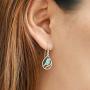 Boma Jewelry Sterling Silver Bird Teardrop Inlay Earrings