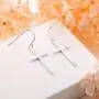 S925 Sterling Silver Jewelry Classic Cross Hoop Dangle Stud Earrings S925 Sterling Silver Jewelry Classic Cross Hoop Dangle Stud Earrings