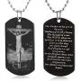 FAYERXL St Michael Necklace for Men,Personalized Black Dog Tag Necklace Gift for Men,Archangel Michael Protection Amulet Pendant Necklace Catholic Jewelry FAYERXL St Michael Necklace for Men,Personalized Black Dog Tag Necklace Gift for Men,Archangel Michael Protection Amulet Pendant Necklace Catholic Jewelry