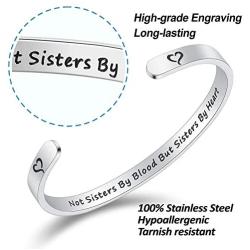 SAM & LORI Bracelet Bangle Cuff for Women Inspirational Personalized Jewelry Mantra Quote Engraved Motivational Birthday Friend Encouragement Present for Her Teen Girls Men with Secret Message